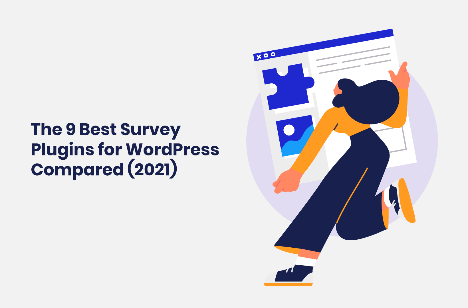 Intro image by blog article The 9 Best Survey Plugins for WordPress Compared (2021)