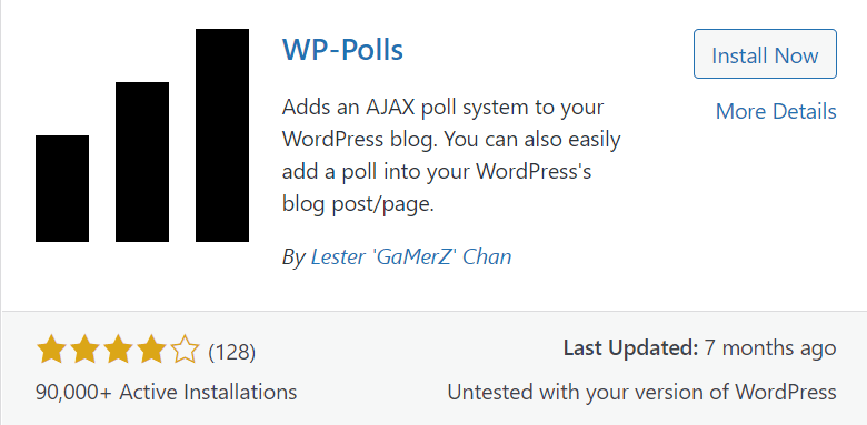 A screenshot of WP-Polls