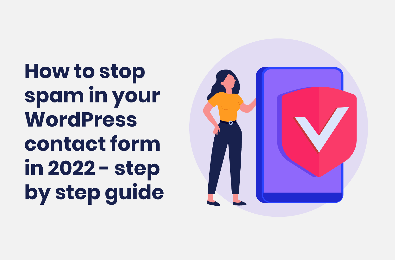 Intro image by blog article How to stop spam in your WordPress contact form in 2022 - step by step guide