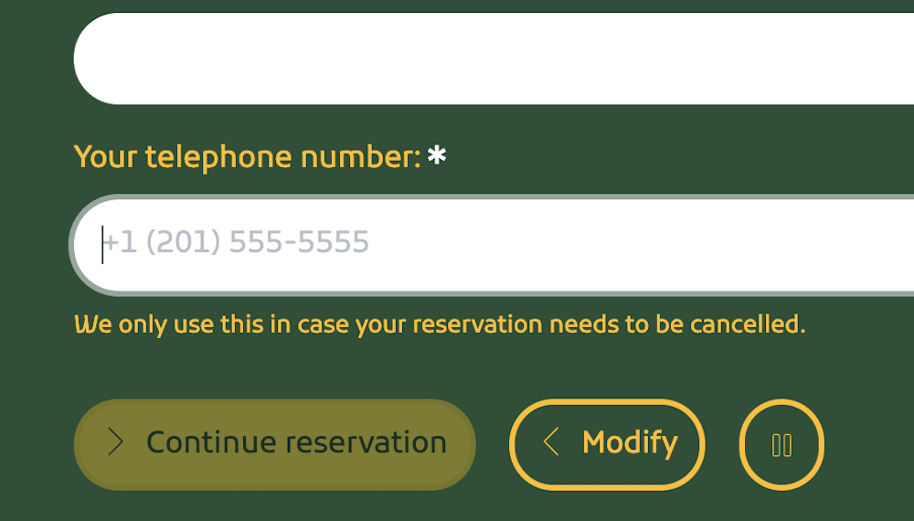 Entering a telephone number using a specific format with Tripetto’s Phone Number Block.