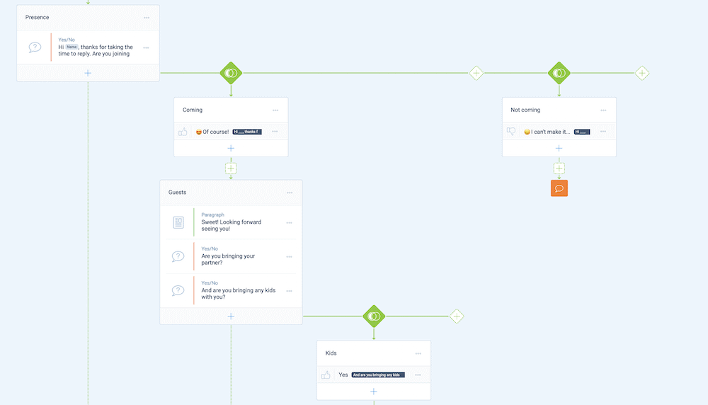 Applying branch logic within Tripetto.