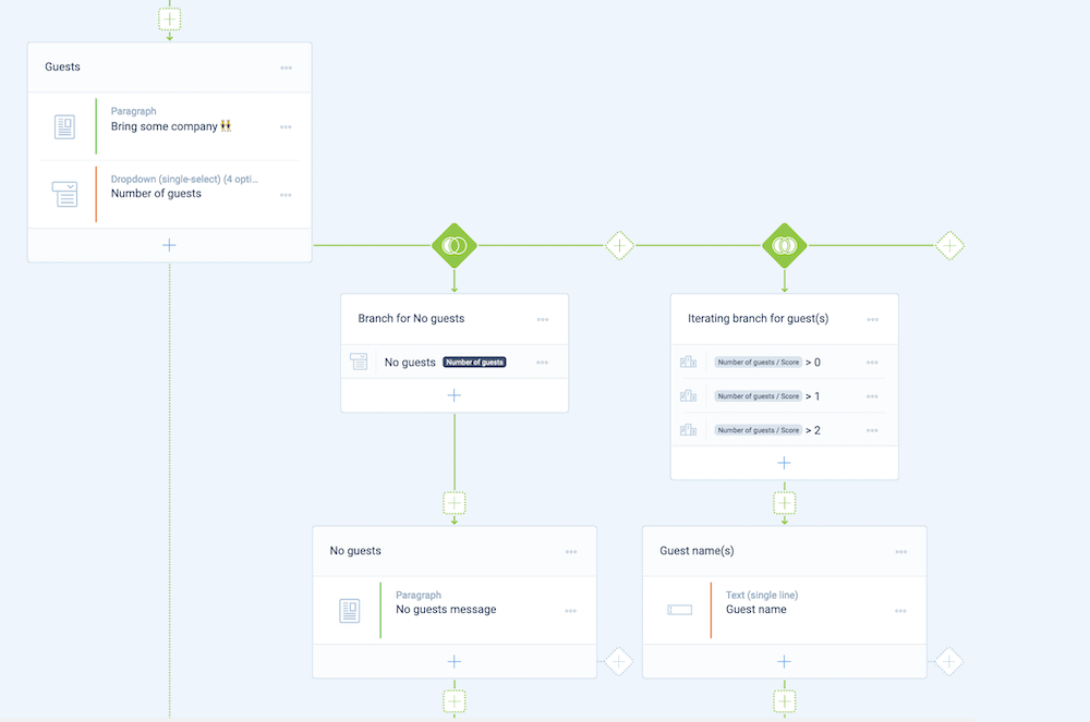 Using branch logic within Tripetto.