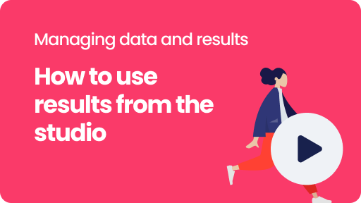 Visual thumbnail for the video 'How to use results from the Tripetto studio'