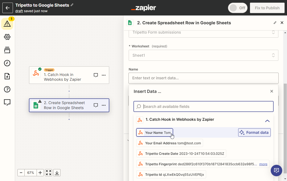 zapier airtable across multiple fields