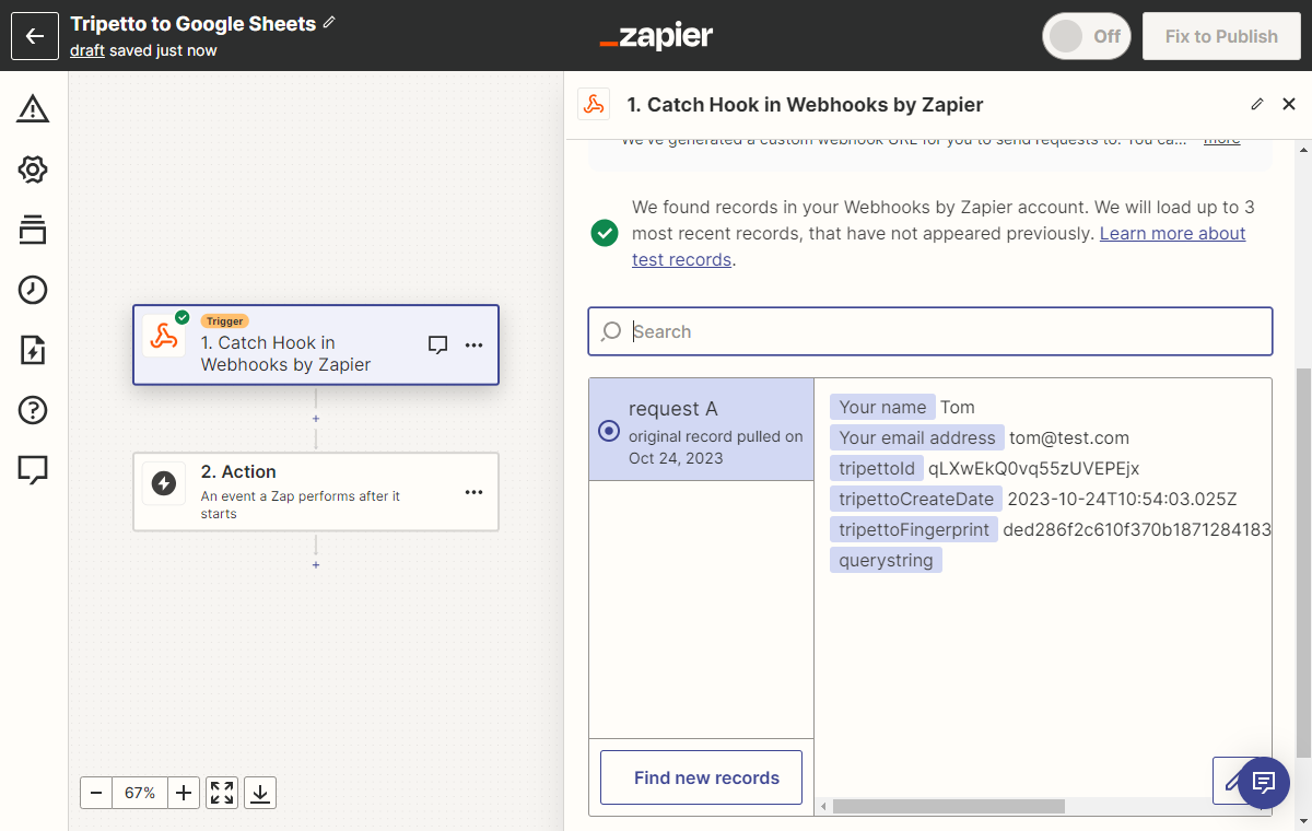 Screenshot of Zapier